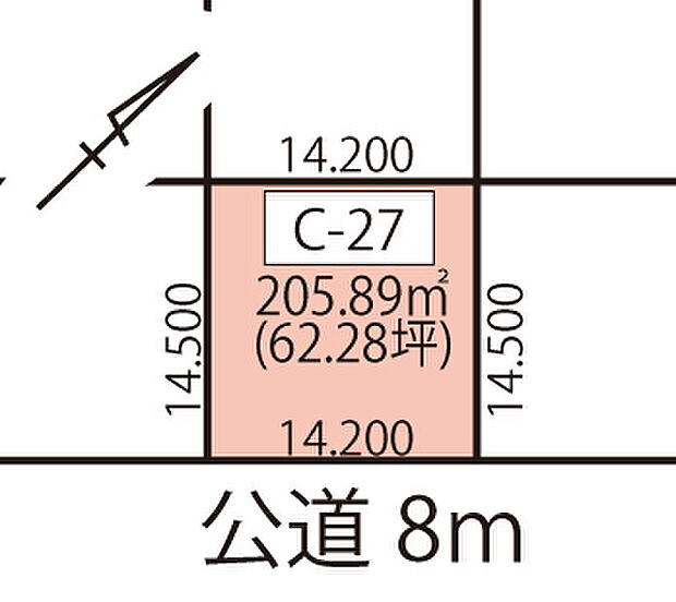 【C-27】土地面積:205.89m2
価格:965.3万円