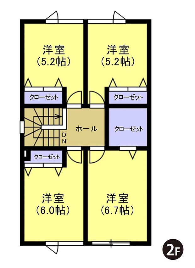 【【建築プラン例】】建物面積:102.68m2
建物代金:2570万円(税込)
※杭工事、分水工事、諸費用別途
※設計プランの参考一例であって、当該プランの採用可否は任意です。