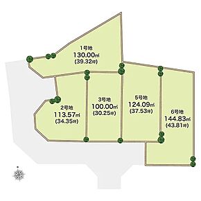 全区画30坪以上のゆとりある敷地です。南側にお庭やバルコニーを設けた、日当たりの良い住まいが叶います。 