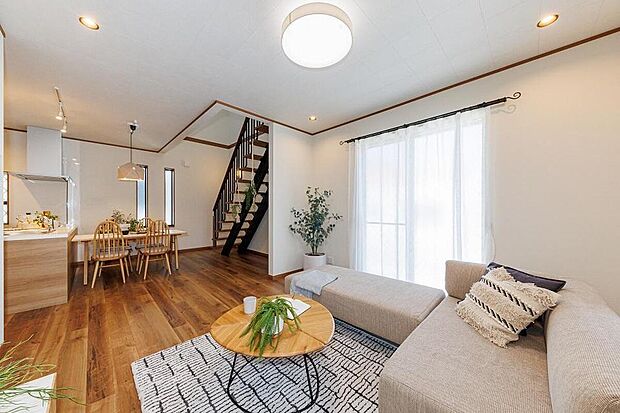 【【LDK/当社施工例】】北欧の「ヒュッゲ」をお手本に、「心豊かな暮らしを追求する」「無駄のない、心地よい住まい」が、la eaves(ラ・イーブス)の特徴です。