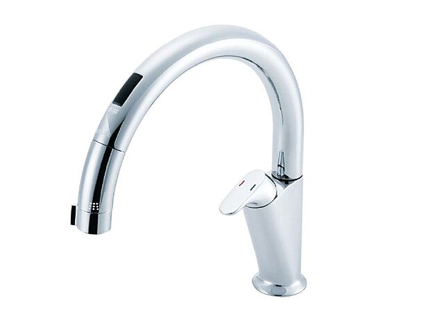 【タッチレス水栓】手が汚れていもセンサーに触らず手をかざすだけで水を出したり止めたりすることができ衛生的に安心です。