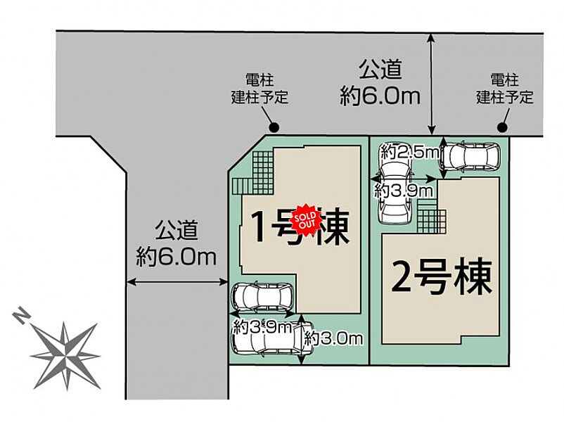 千葉市美浜区磯辺1丁目2棟 区画図