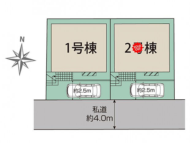 船橋市松が丘3丁目2期2棟 区画図