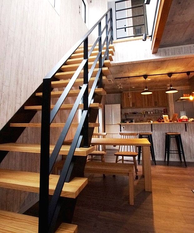 【カフェインテリア】#アイアン手摺 #海岸インテリア#カフェ風インテリア建物参考価格1540万円~のお家づくり(弊社施工例)