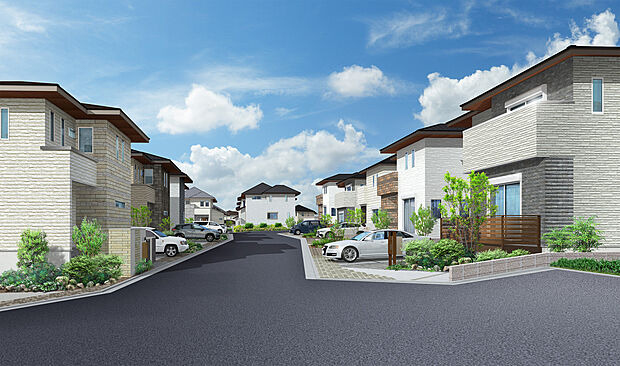 車で通り抜けできない街区設計により、安全性を確立。