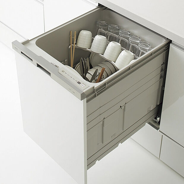 【食洗機(深型)】引き出し式で食器を一度に洗える深型食器洗い乾燥機。