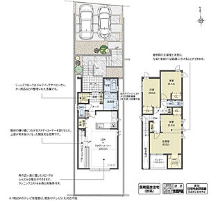 子どものリビング学習に最適なスタディコーナーのある住まい。梁や柱の構造体をデザインとして取り入れたり、吹き抜けや階段と繋がりを持たせることで、おしゃれな空間づくりを目指しました。

※設計性能評価取得済 