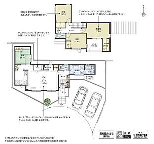 階段下の小上がりのヌックは、おこもり感のある落ち着ける空間です。またキッチン横の和室は、リビングから少し距離を設けて緩やかに仕切ることで、家族の気配を感じつつ集中できる作業スペースとなっています。

※設計性能評価取得済 