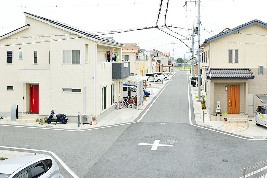 見通し快適で安全なゆとりに分譲地内道路