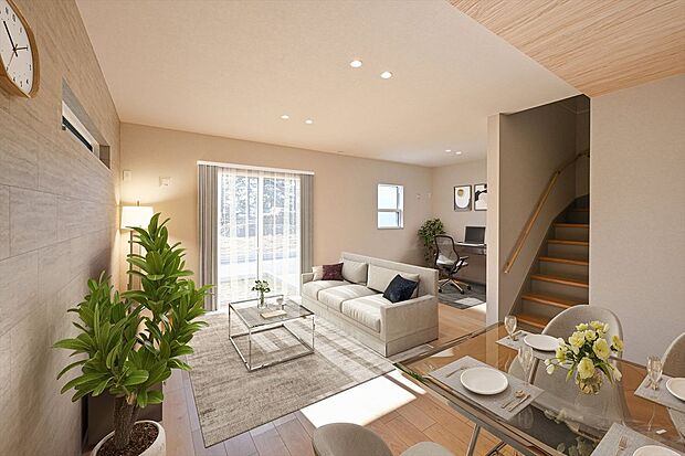 8号棟 日当たりの良さにこだわった南向きLDKを採用しているので、いつでも明るい住まいに。