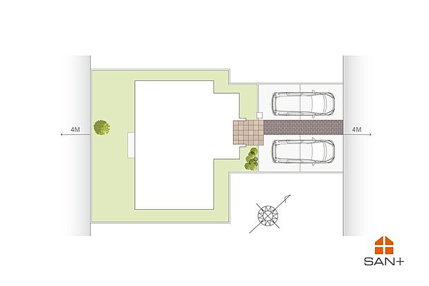 【その他】区画図 両側4m道路の公道に面した開放感あるお土地。