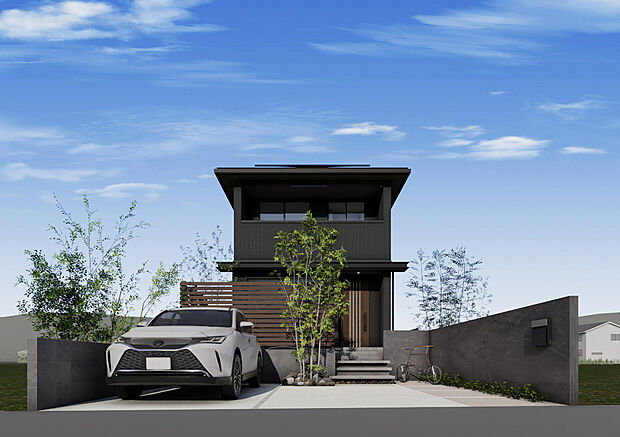 【参考外観】清潔感のある外観が印象的。
シンプルで飽きのこないデザインが住まう人に心地よさを与えます。
建築条件やプランのご相談もお気軽にお問合せください！