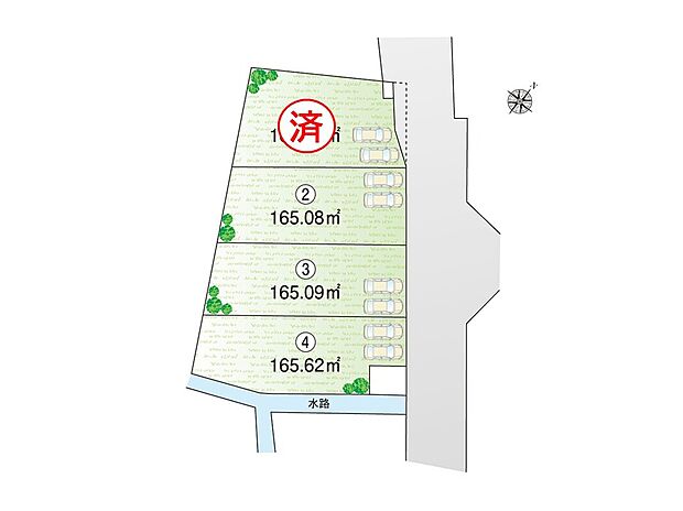全４区画　自由設計区画です。