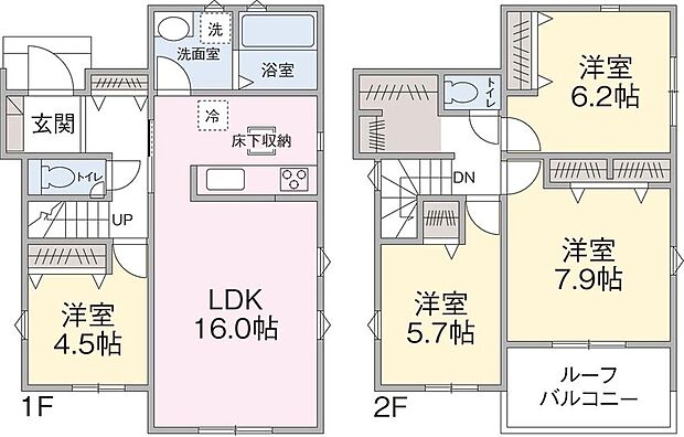 (1号棟)、価格3480万円、4LDK、土地面積133.79m2、建物面積101.02m2