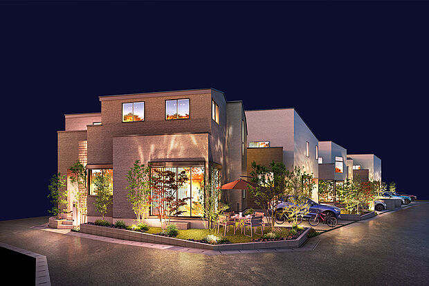 灯かりのいえなみ協定(R)【2020年度グッドデザイン賞受賞】
暗くなると自動的に点灯する灯かりが住まいをライトアップし、夜の街並みを美しくデザイン。夜道を明るく照らすので、地域の防犯にも繋がります。