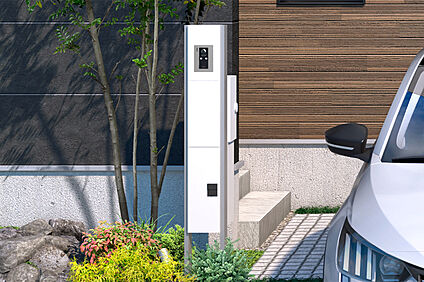 【宅配ボックス付機能門柱】