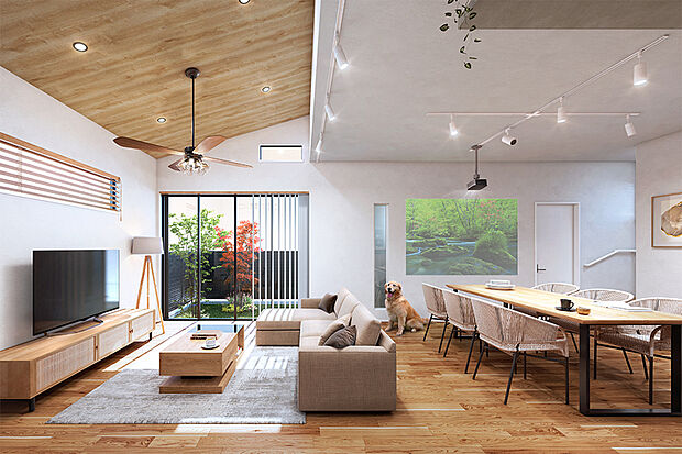 【【住まう人の個性を受け止め、心地よさを広げるインナーデザイン】半個室空間の中で自分の時間を堪能できるスキップフロアや、広々としたスペースを確保した20帖LDKの2つのスタイルのプランを採用しました。