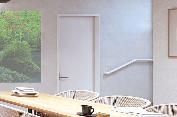 【【1階の主寝室空間】】主寝室と水回りを1階に配置することで生活動線がコンパクトに。将来も階段に頼らず暮らせる安心設計です。2階には家族それぞれの空間も確保しました。※号棟により採用状況が異なります。