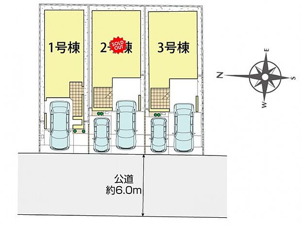 川口市弥平1丁目3棟 区画図