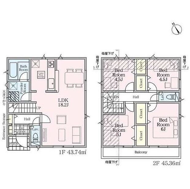 (2号棟)、価格6390万円、4LDK、土地面積90.01m2、建物面積89.1m2

