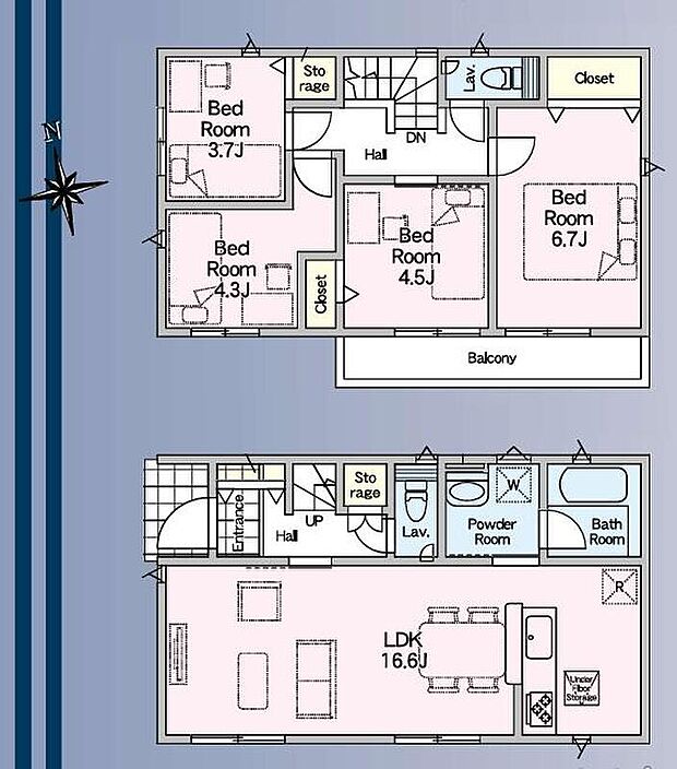 (1号棟)、価格6390万円、4LDK、土地面積109.31m2、建物面積83.02m2