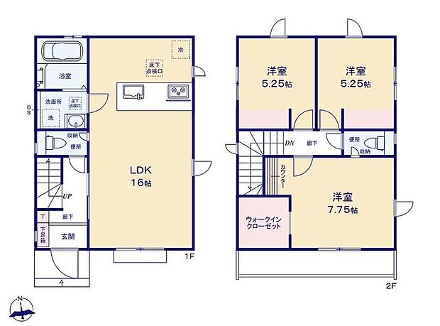 【3LDK】対面式キッチンからは、リビングにいるご家族の様子が一目で分かります◎日当たり良好な広々バルコニーはお洗濯物も沢山干せそうです♪大容量のWIC完備!!お部屋もスッキリ片付きます◎