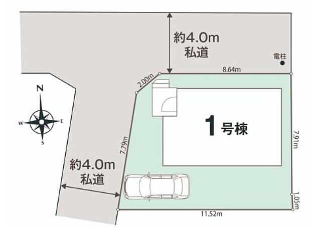 【【区画図】】角地につき陽当たり良好。温かな陽光と爽やかな清風を感じるゆとり溢れるお住まいです♪