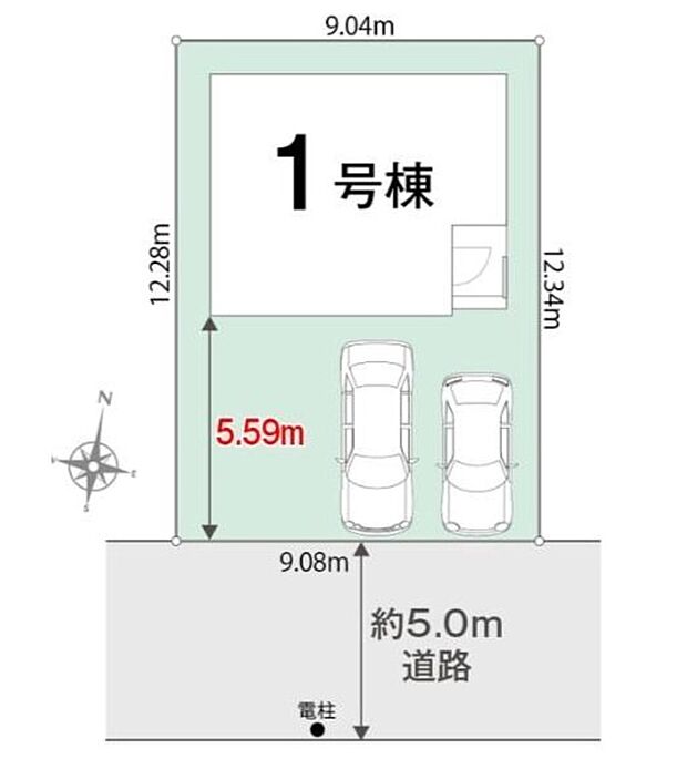 【全体区画図】陽当良好♪並列2台分の駐車スペースと、ガーデニング等も楽しめるお庭付き☆
多摩都市モノレール「泉体育館」徒歩22分◎第八小学校徒歩9分◎落ち着いた街並みでお買い物施設が身近に揃う住環境です！