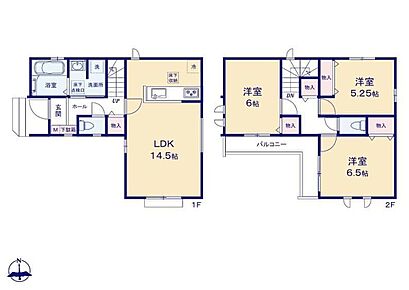 ◇3面採光で自然光がたっぷり室内に降り注ぎ、居心地のよいリビング♪
◇対面式キッチンで親子の会話も弾みます♪
◇2部屋を繋ぐバルコニー！一度にたくさん洗濯物を干せて快適です♪ 