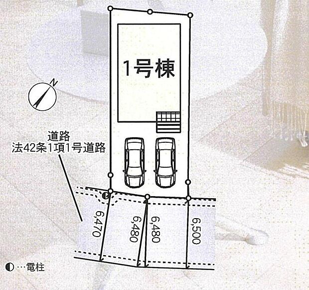 ≪全体区画図≫
駐車2台可能(車種による)!急な来客時や、ご家族の自転車スペースとしても大活躍♪
前面道路が広いので駐車もラクラクですね!