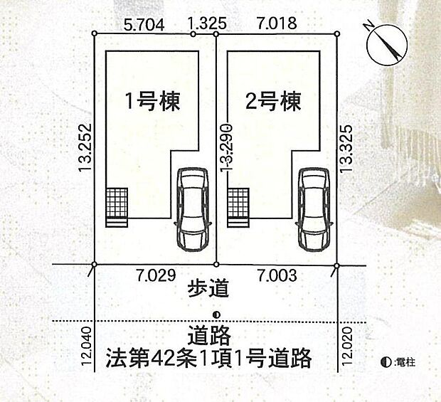 ≪全体区画図≫
カースペース1台分♪
前面道路が広いので駐車もラクラクですね!