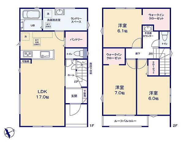 (1号棟)、価格3180万円、3LDK、土地面積107.24m2、建物面積101.02m2