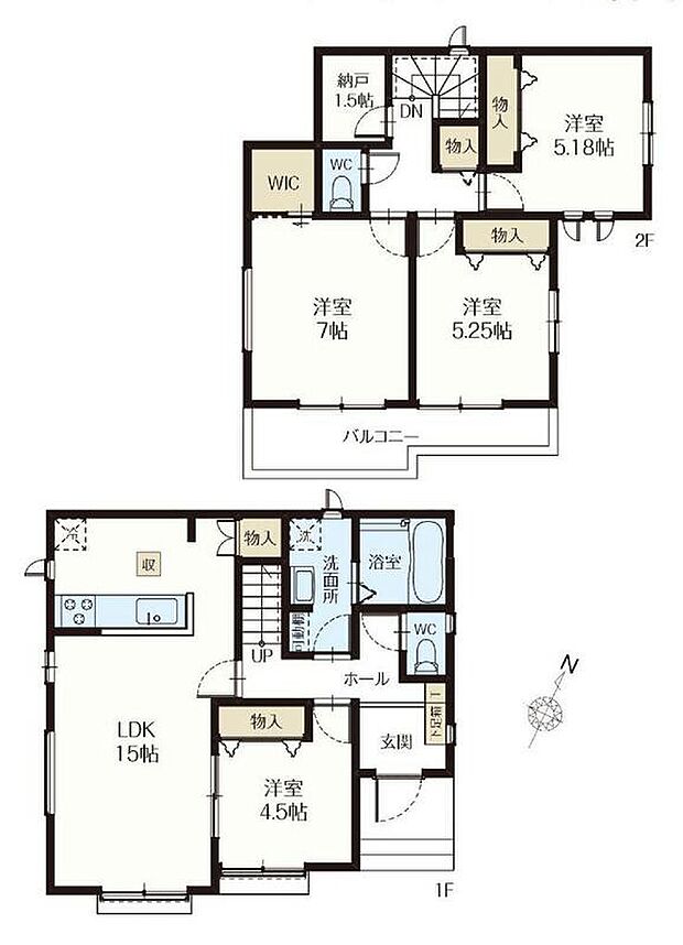 (A号棟)、価格4490万円、4LDK+S、土地面積116.12m2、建物面積94.6m2