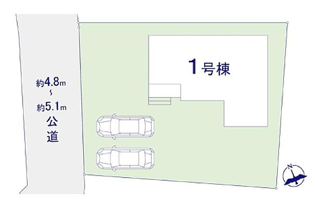 ≪全体区画図≫
70坪超えの広々とした土地！
駐車2台可能（車種による）！急な来客時や、ご家族の自転車スペースとしても大活躍♪
前面道路が広いので、駐車もラクラク！