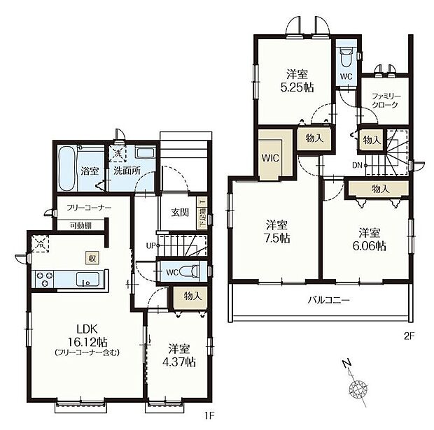 (A号棟)、価格3290万円、4LDK、土地面積135.41m2、建物面積99.77m2
