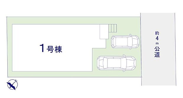≪全体区画図≫
駐車2台可能(車種による)!急な来客時や、ご家族の自転車スペースとしても大活躍♪
