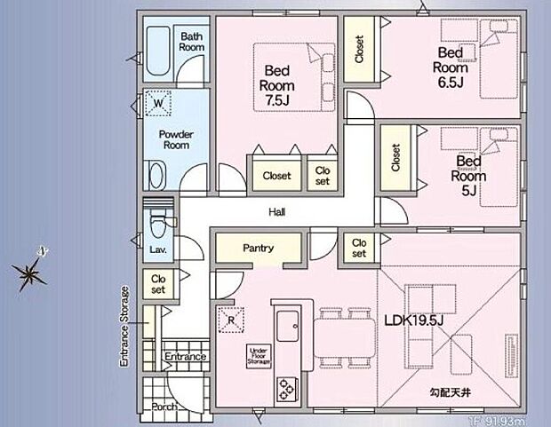 (1号棟)、価格2680万円、3LDK、土地面積210.01m2、建物面積91.93m2