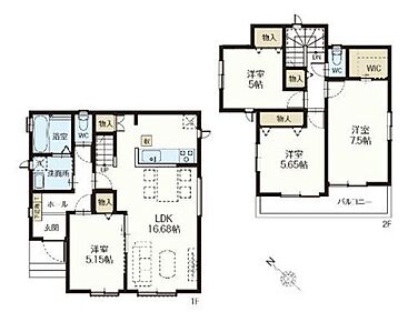 家族のコミュニケーションがとりやすいリビングイン階段！
主寝室にはWIC付き！ 