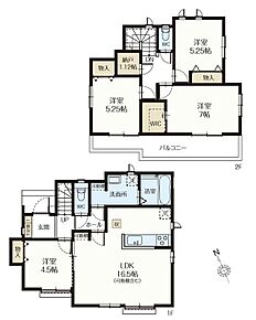 お荷物がスッキリ片付く、納戸付きのプラン♪主寝室にはWICもあります！
LDKと洗面室には便利な可動棚もついています！ 