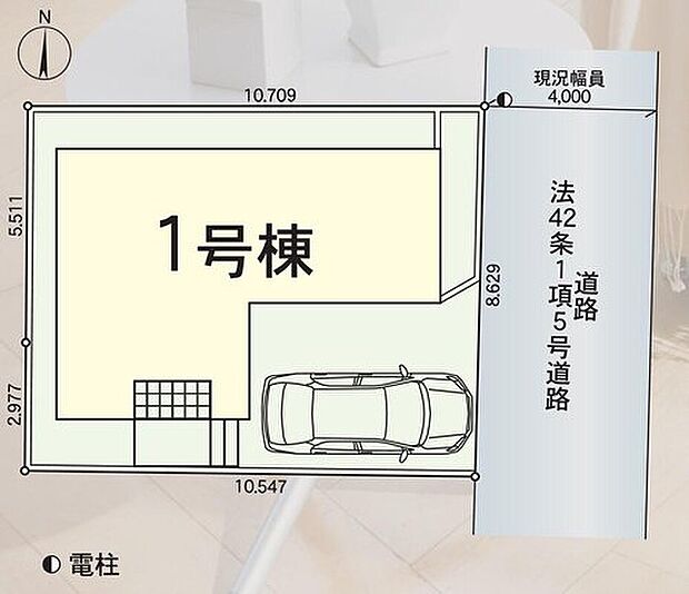 【全体区画図】カースペース1台分♪