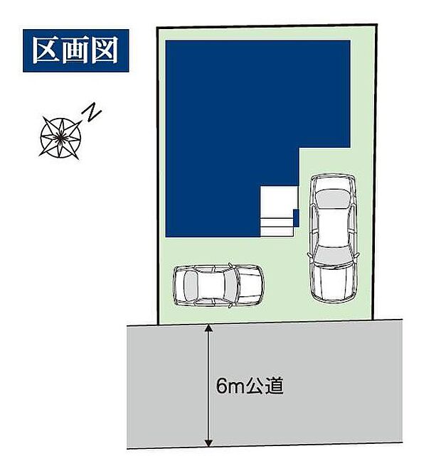 閑静な住宅地☆カースペースは2台分ご用意。空いたスペースは駐輪場としてもお使いいただけます◎
