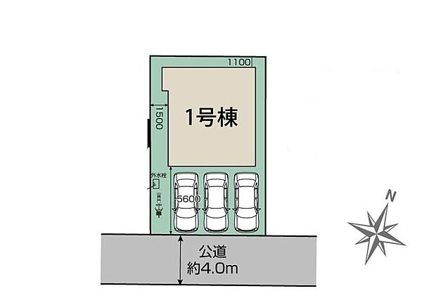 閑静な住宅地☆カースペースは3台分ご用意。空いたスペースは駐輪場としてもお使いいただけます◎