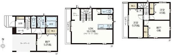 (A号棟)、価格5190万円、2LDK+2S、土地面積61.24m2、建物面積107.9m2