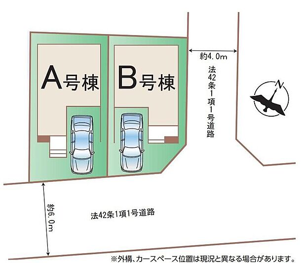 閑静な住宅地☆ビルトインガレージ♪空いたスペースは駐輪場としてもお使いいただけます◎
