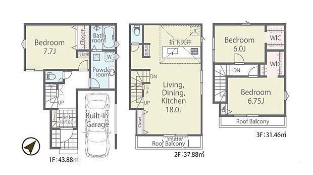 (2号棟)、価格5799万円、3LDK、土地面積79.83m2、建物面積113.22m2