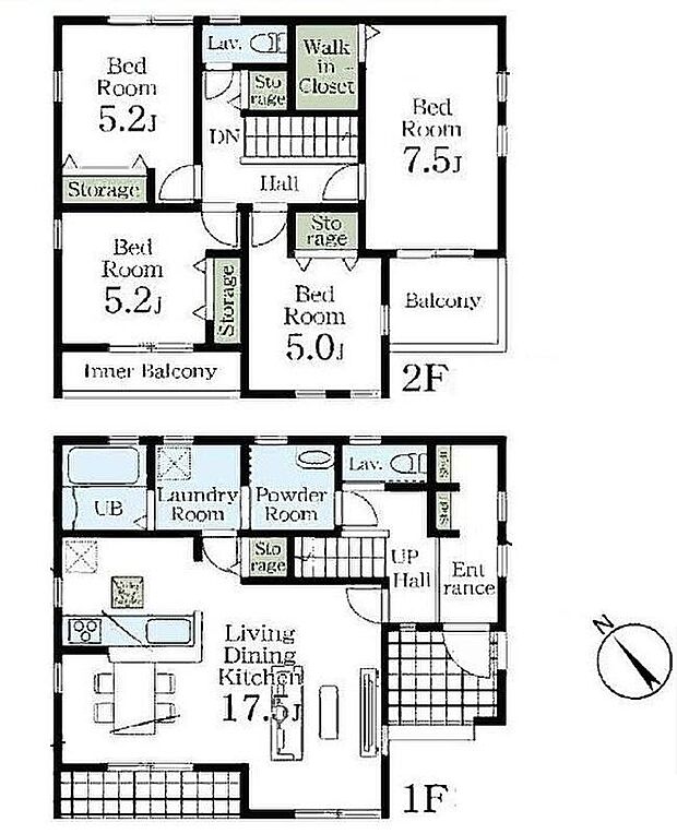 (1号棟)、価格3780万円、4LDK、土地面積215.76m2、建物面積108.42m2