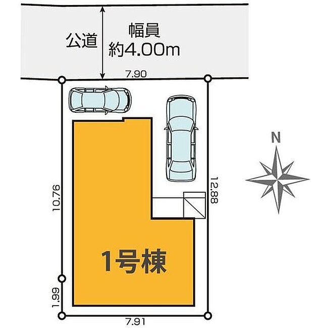 閑静な住宅地☆カースペースは2台分ご用意。空いたスペースは駐輪場としてもお使いいただけます◎