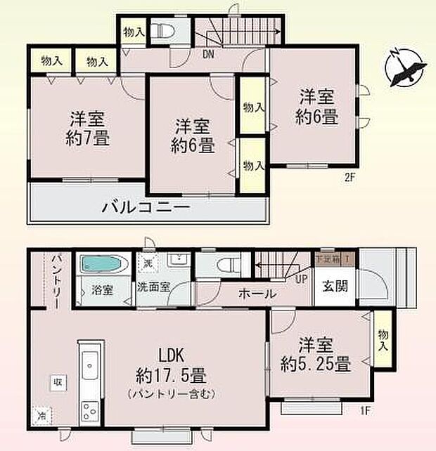 (A号棟)、4LDK、土地面積146.28m2、建物面積100.6m2
