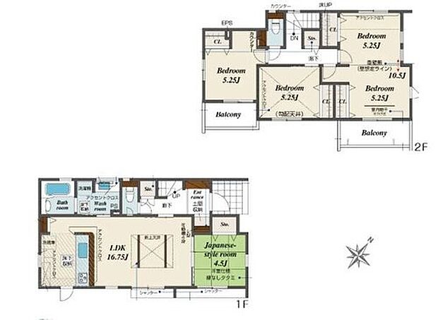 【4LDK】●開放感あふれる折上天井♪
●効率的でストレスのない家事動線。水回りが集中しており、移動がスムーズです♪
●将来の家族構成の変化に対応可能なフレキシブルプラン採用♪