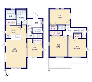 ●常備食のストックや家電の収納に役立つパントリー付
●効率的でストレスのない家事動線。水回りが集中しており、移動がスムーズです♪
●隣り合う洋室を開放すれば、広々とした空間になるリビングダイニング 